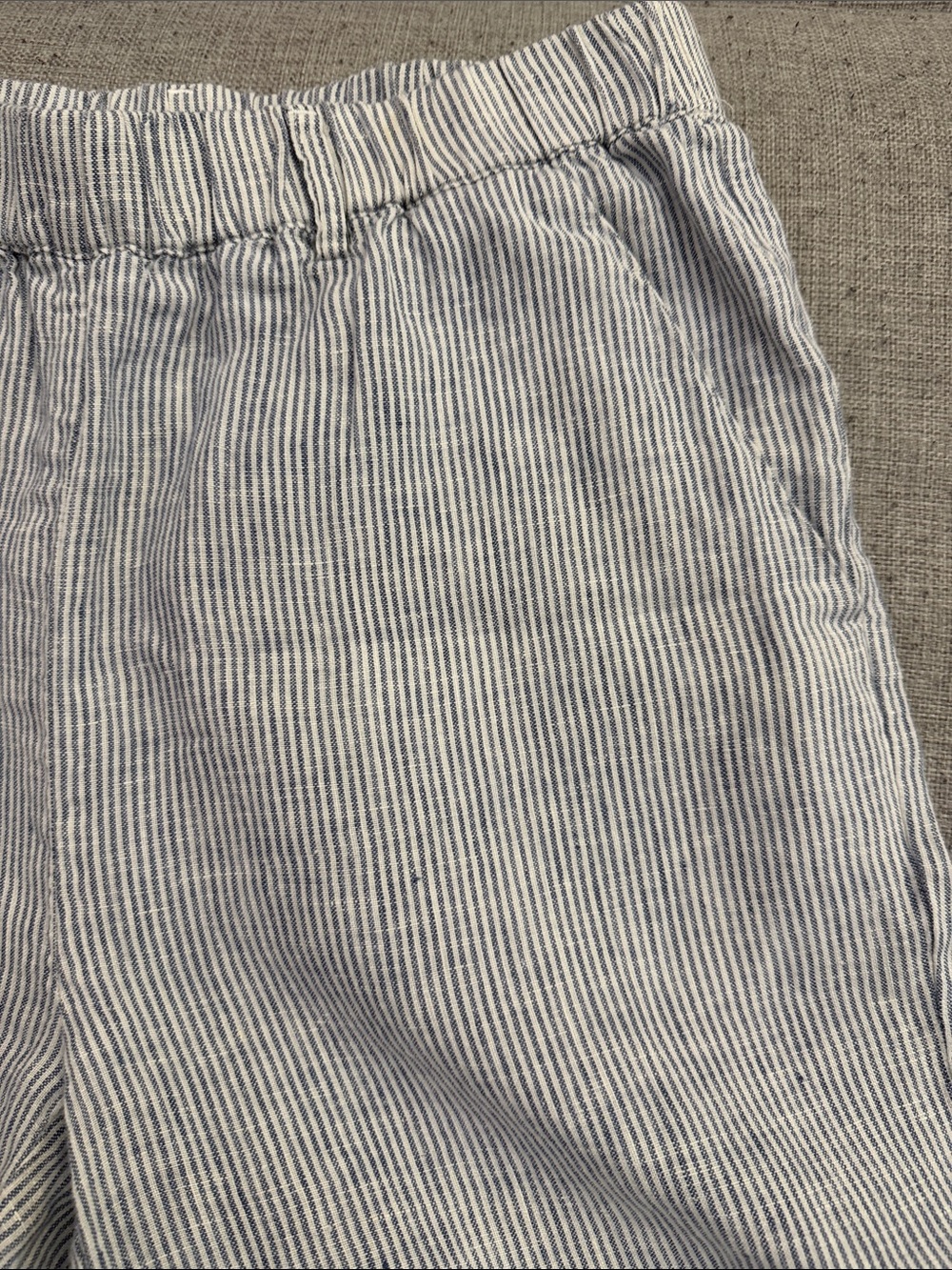 Quince 100% European Linen Blue Pinstripe Pants Small - Picture 4 of 8